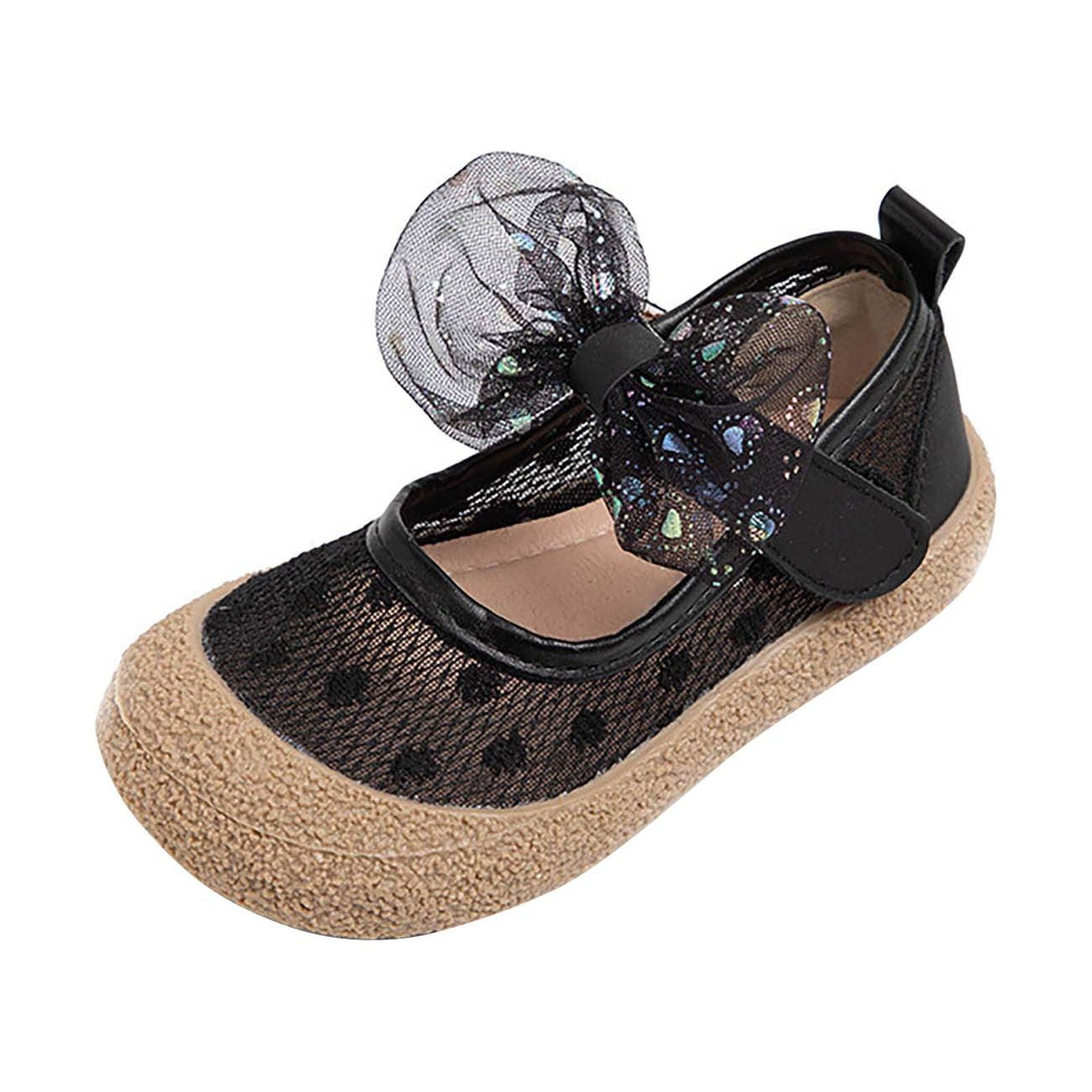 toraway Sneakers for Baby Boy 2 Years Old Kids Baby Girls Breathable Casual Shoes Shoes Bow Shoes Girls Single Shoes Spring and Autumn Flat Shoes 2-2.5 Years