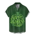 thumbnail image 1 of toraway T Shirts for Men Graphic Anime 4th of July Male Holiday Printed Four Leaf Printed Green Short Sleeved Shirt Men T Shirts V Neck M, 1 of 3