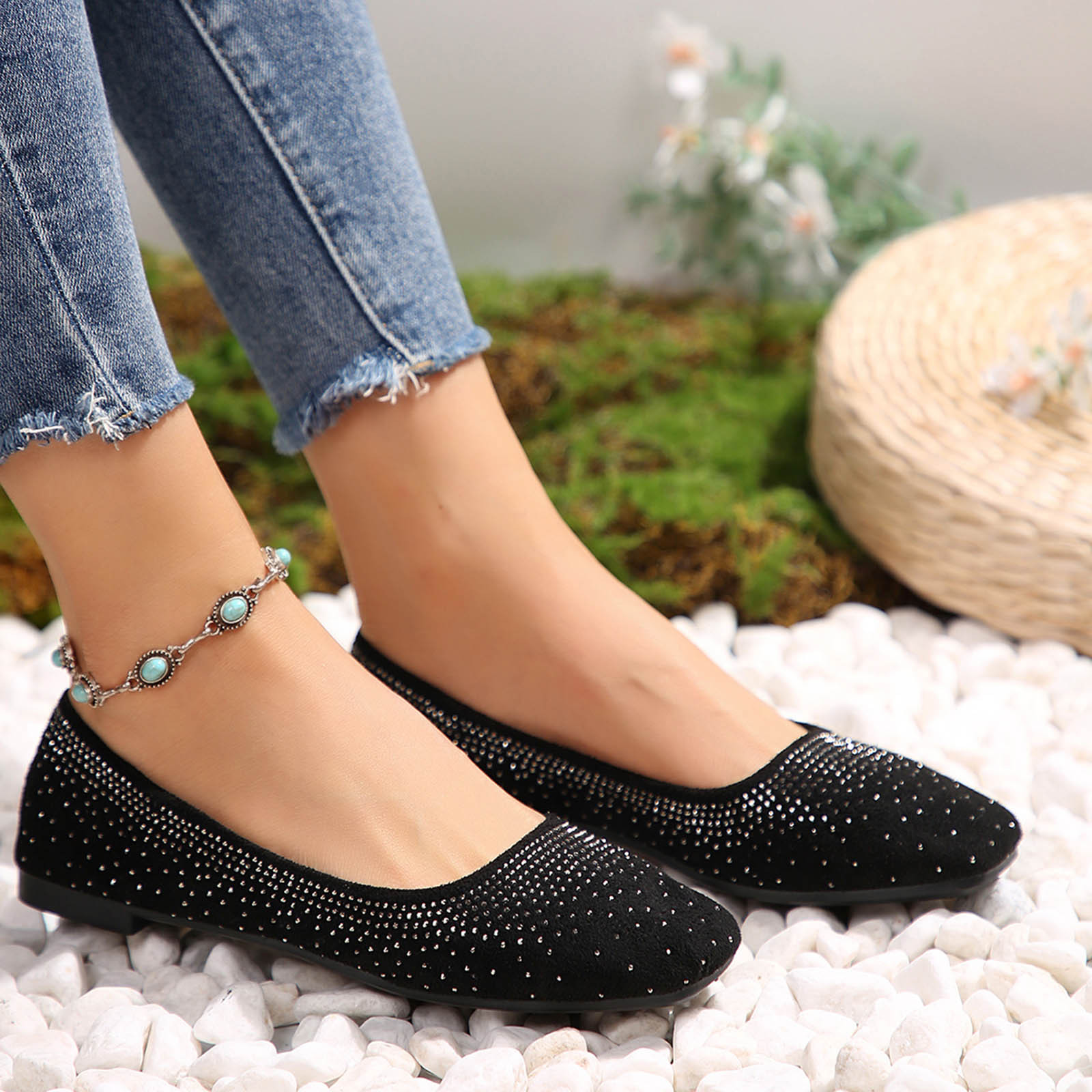 toraway Womens Business Casual Shoes Wide Width Ladies Casual Square