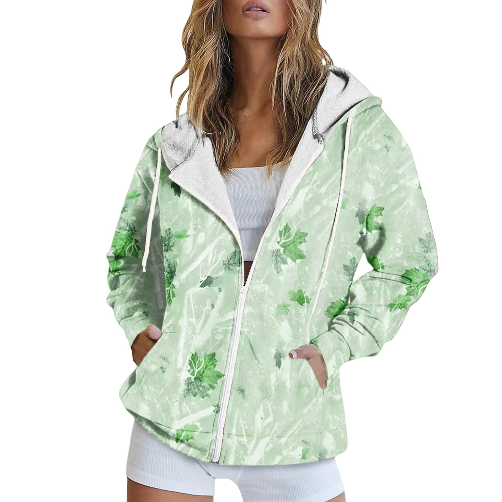 toraway Womens Sweatshirts No Hood Zipper Front Women's New Comfortable