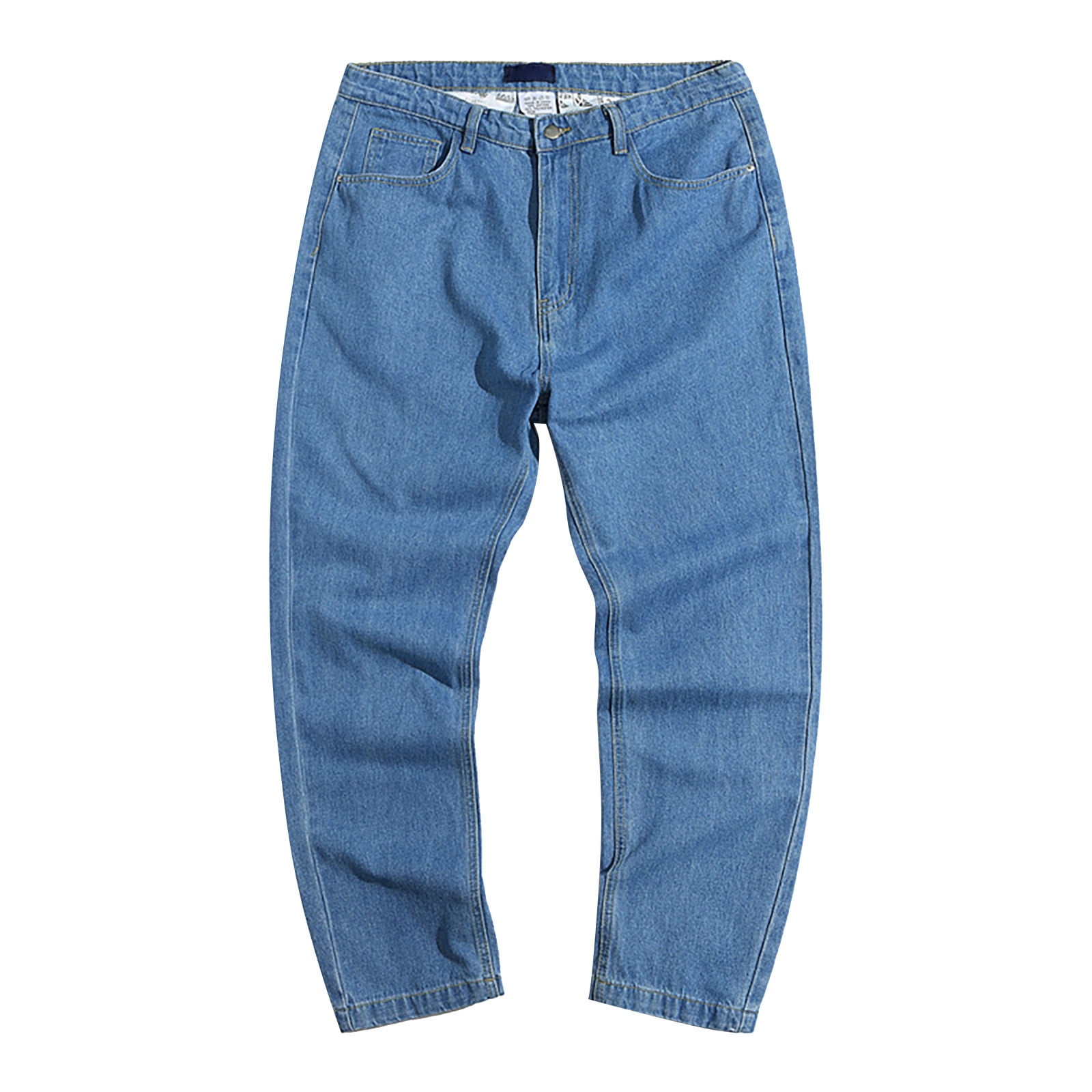 toraway Men Jeans under 20 Men's Loose Cotton Plus Size Pockets Solid