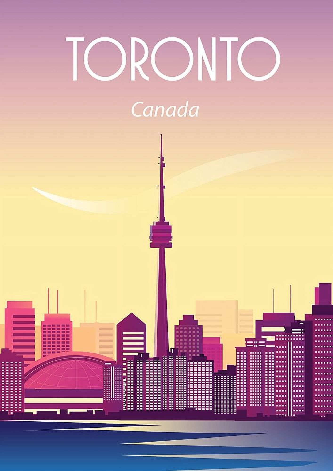 toronto canada travel poster by ARCTIC FRAME (18 x 24)