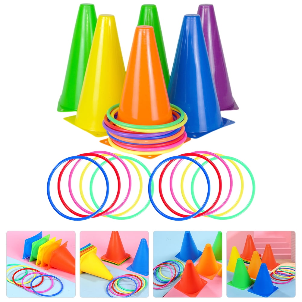 toss game for kids 1 Set of Soccer Cones Sports Training Cones Toss