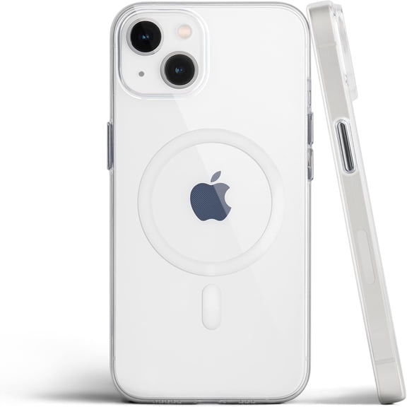 totallee Clear Case for iPhone 15 Plus with Extra Grip, Slim Magnetic iPhone 15 Plus Case with Built-in Magnets (Clear Grip)