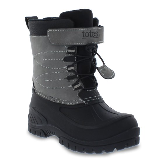 totes Abrams Boys Winter Boots Color: Gray Size: 12 MED