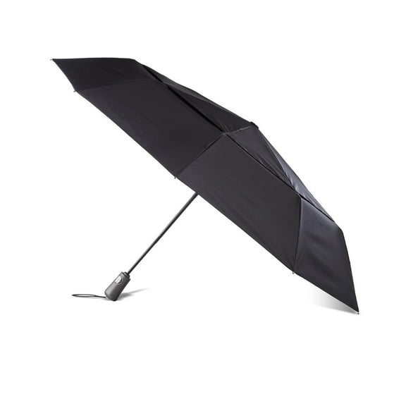 totes Auto Open/Close Windproof Ultimate Compact Umbrella - 8752 - Black