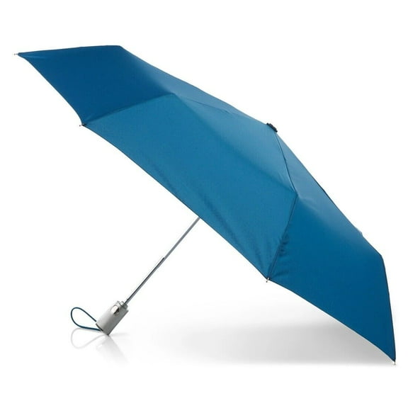 totes Automatic Eco Open Close Water-Resistant Travel Folding Umbrella-8411-MCB (Moroccan Blue)