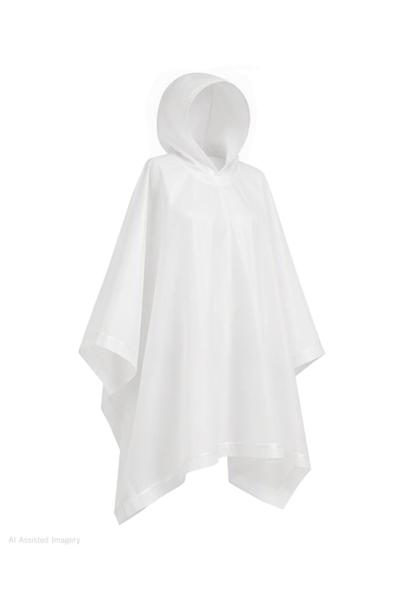 Packable Lightweight Reusable Unisex Rain Poncho One Size