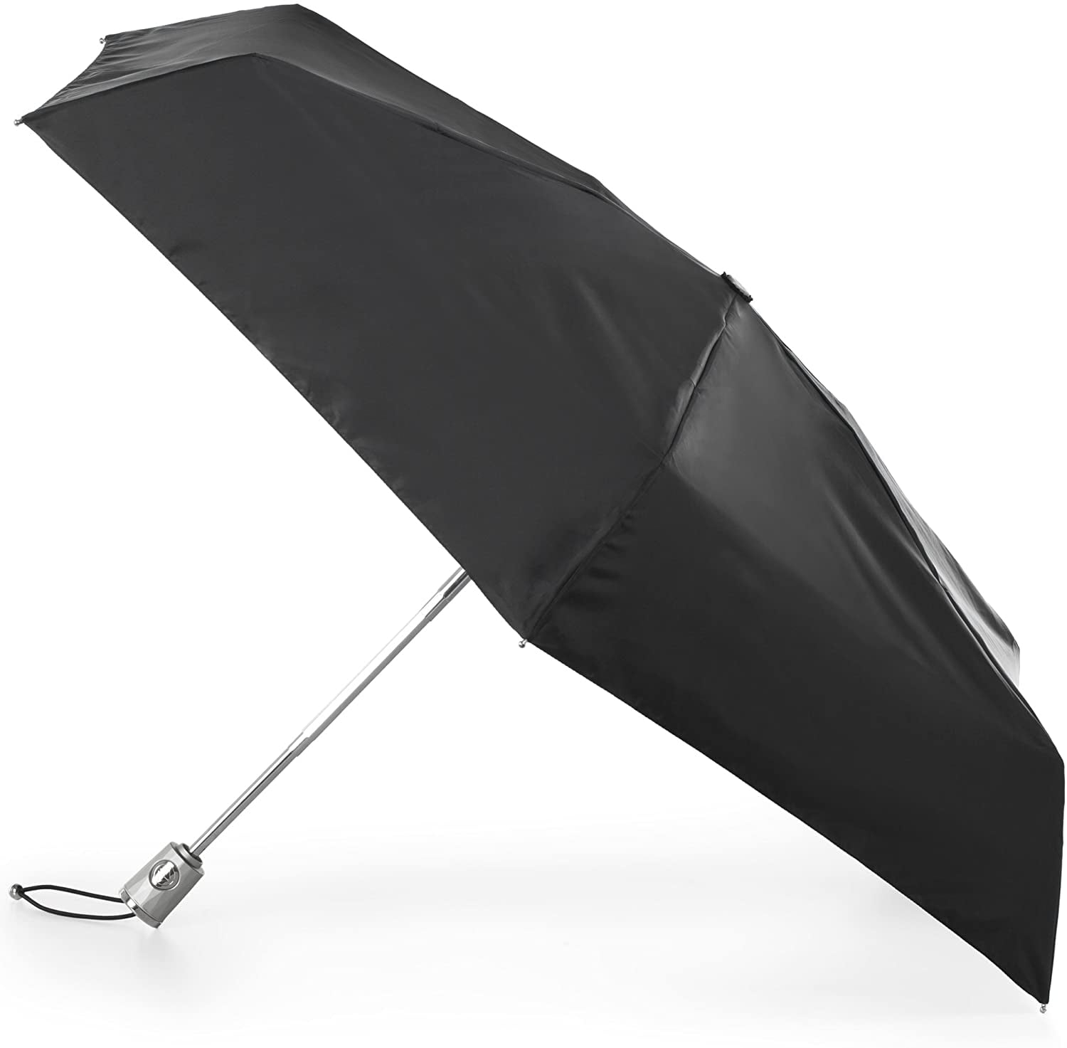 totes SunGuard Auto Open Close Mini Umbrella with NeverWet, Black