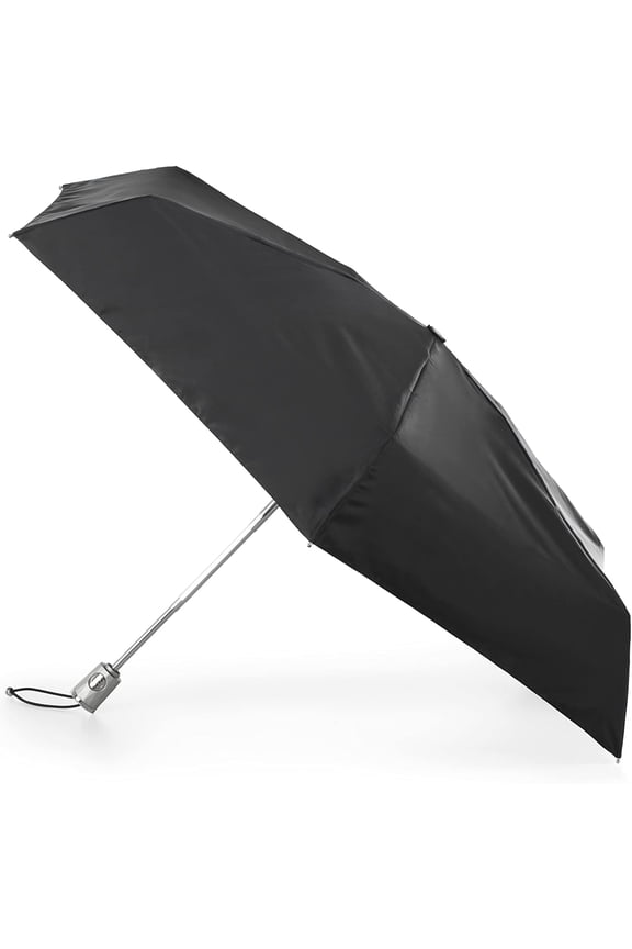 SunGuard Auto Open Close Mini Umbrella with NeverWet, Black