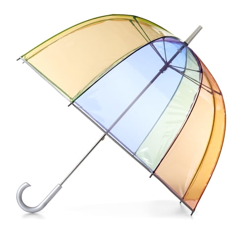 Transparent Rain Umbrellas, Bubble, Rainbow