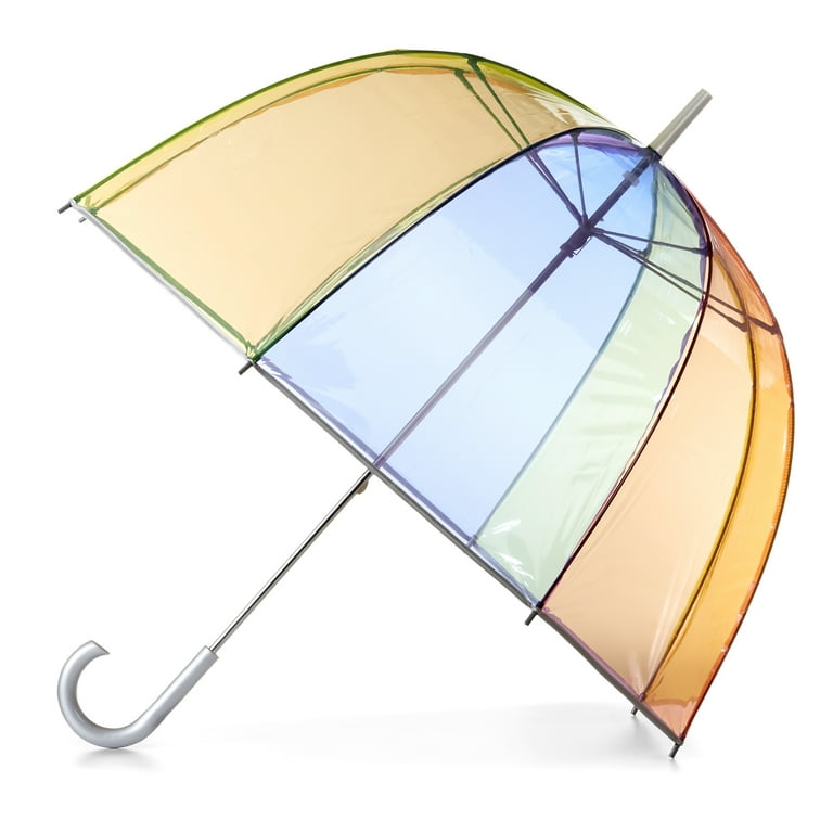 totes Rainbow Bubble Umbrella, 51-inch transparent rain