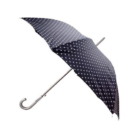 totes Unisex Auto Open J-Handle Stick ECO Umbrella - 9720 (H39, Swiss Dot)