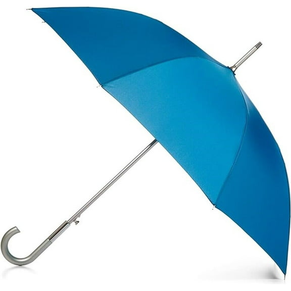 totes Unisex Women's Men's Auto Open J-Handle Stick ECO Umbrella-9720-MCB (Moroccan Blue)