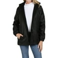 thumbnail image 1 of totes Womens Rain Jacket with Hood Rain Coat for Women Waterproof Womens Coats, Black, Medium, 1 of 6