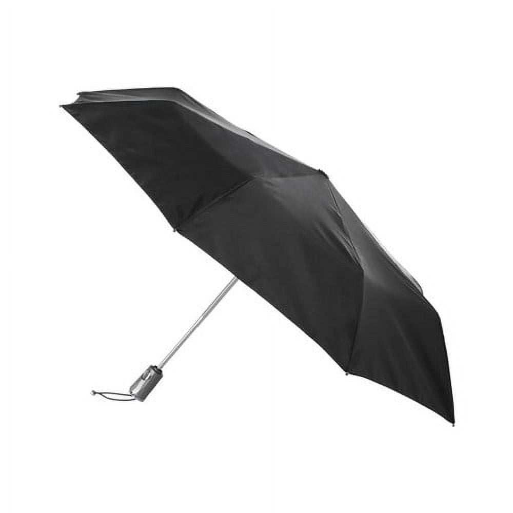 totes titan auto open close umbrella with neverwet, black