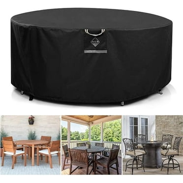 MONIPA Patio Furniture Covers, 73" x 43" Waterproof Round Patio Table and Chair Set Cover Round ...