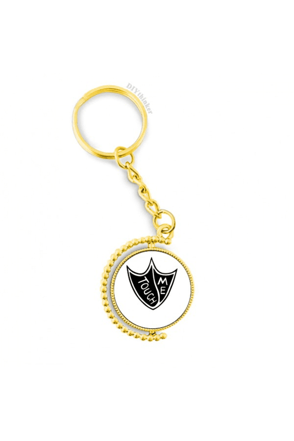touch me duck foot quote diy design metal connector key chain accessory en keyholder