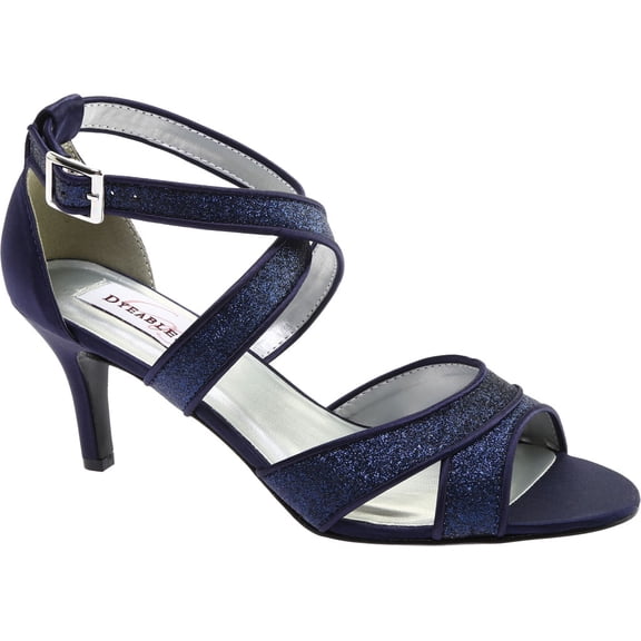 touch ups women's amber navy glitter sandal 9.5 m