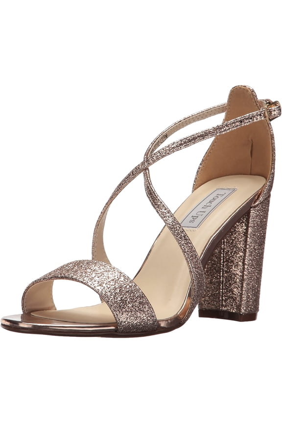 women's micah heeled sandal, rose gold, 6 m us