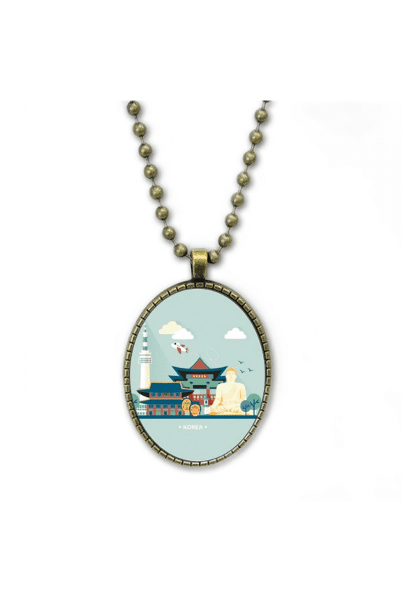 tourist attractions in seoul korea necklace vintage chain bead pendant jewelry collection