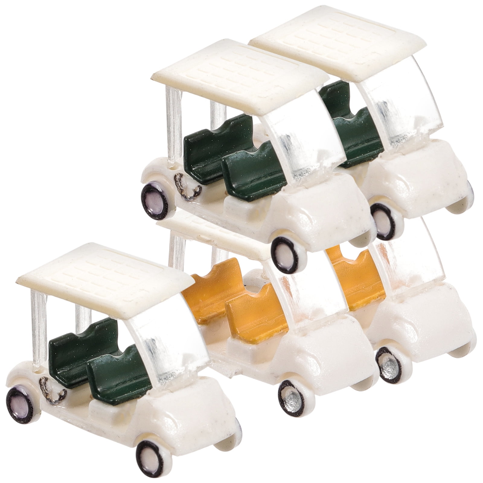 toy golf cart 5Pcs Mini Golf Cart Models Small Golf Cart Figurines Sand