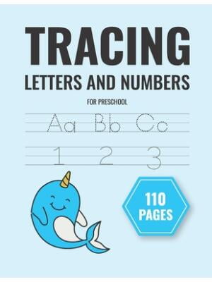tracing letters and numbers for preschool: handwriting practice paper ...