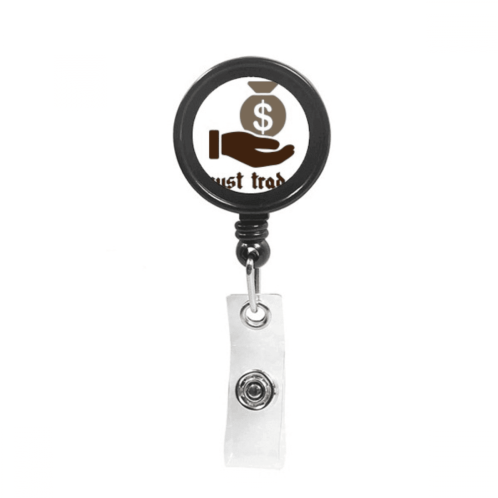 trade my pocket give art deco  fashion Retractable Keychain Badge Holder ID Badge