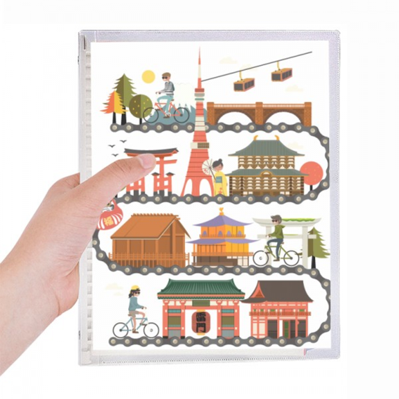 traditional japanese riding landshape map notebook loose diary refillable journal statiry