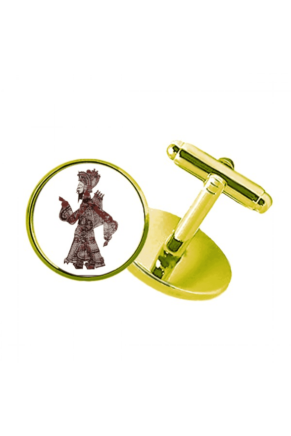 traditional shadow play man walk studded business metal cufflinks en