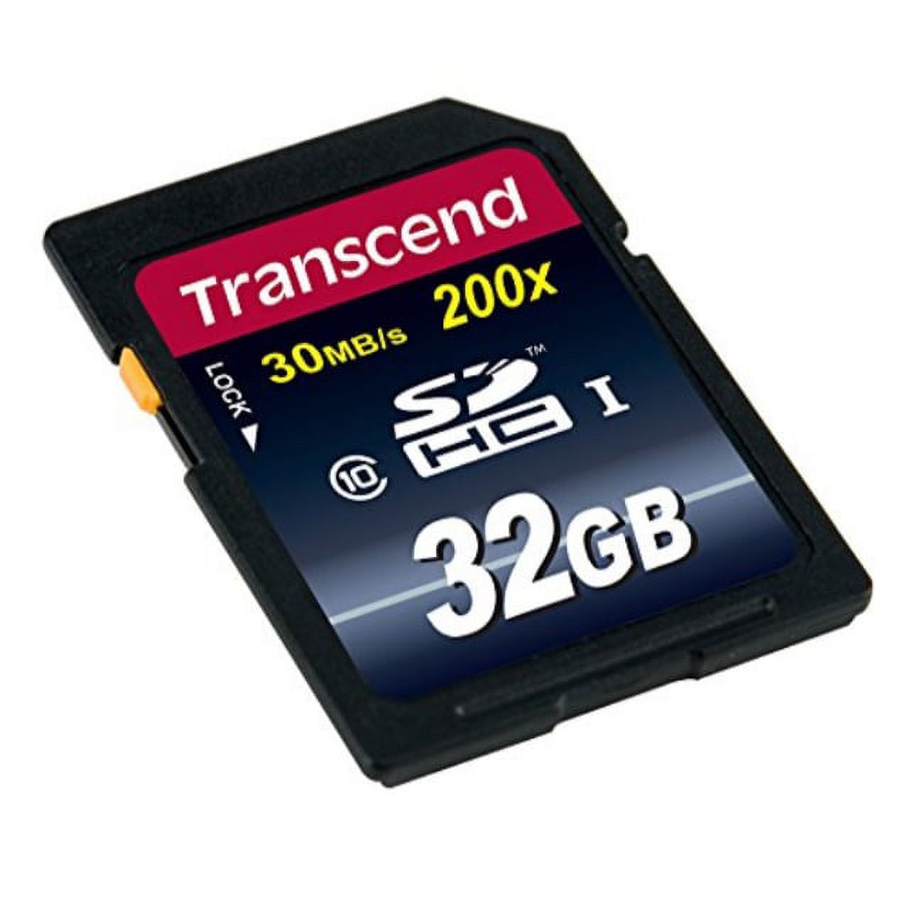 transcend 32gb sdhc class 10 flash memory card up to 30mb/s (ts32gsdhc10) - image 1 of 3