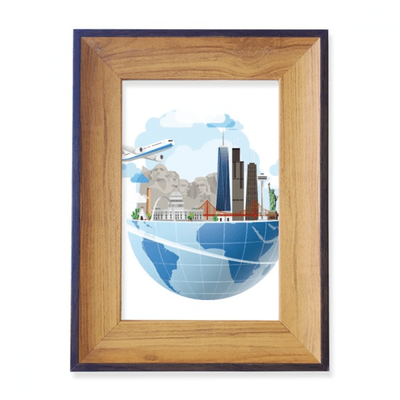 travel journey amemount plane photo frame exhibition display art desktop painting