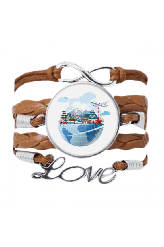 travel journey japan plane bracelet love chain ornament wristband