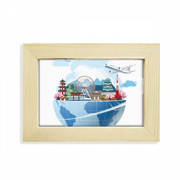 travel journey japan plane desktop decorate photo frame picture art painting 5x7 inch