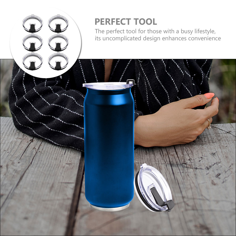 travel mug lid replacement 6pcs Replacement Car Cup Lid Spill Proof