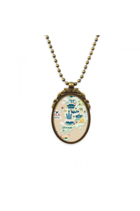 travelling in korea antique necklace vintage bead pendant keychain