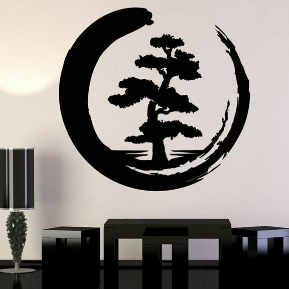 tree Wall Decals Spiritual Tree Decor Symbols Wall Decals For Living Room For Yoga Studio Decor Wallpaper 44x42cm