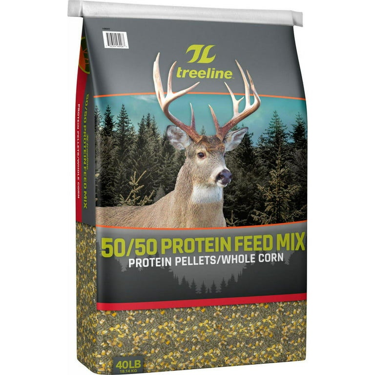 treeline 50/50 Blend Feed: Protein Pellets and Whole Corn