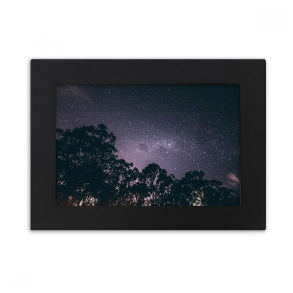 trees stars milky way night desktop photo frame ornaments picture art painting