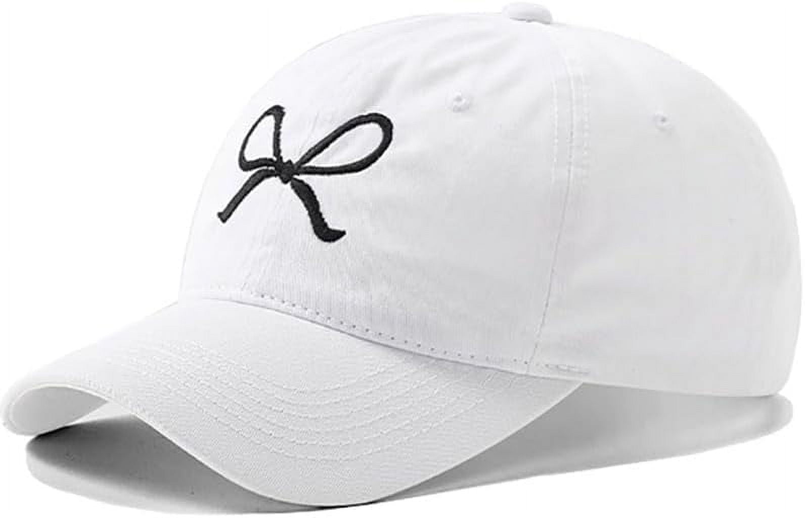 Trendy Women's Bow Embroidered Baseball Cap - Y2K Aesthetic Preppy Sun Hat, Adjustable, Multiple Colors