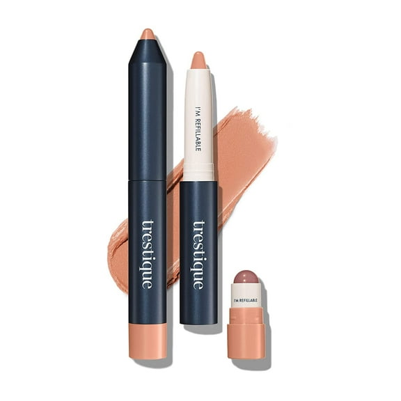 trestique Matte Lip Crayon And Balm, Refillable Matte Lipstick - Nantucket Nude