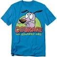 thumbnail image 1 of trevco men's courage the cowardly dog short sleeve t-shirt, turquoise, large, 1 of 7