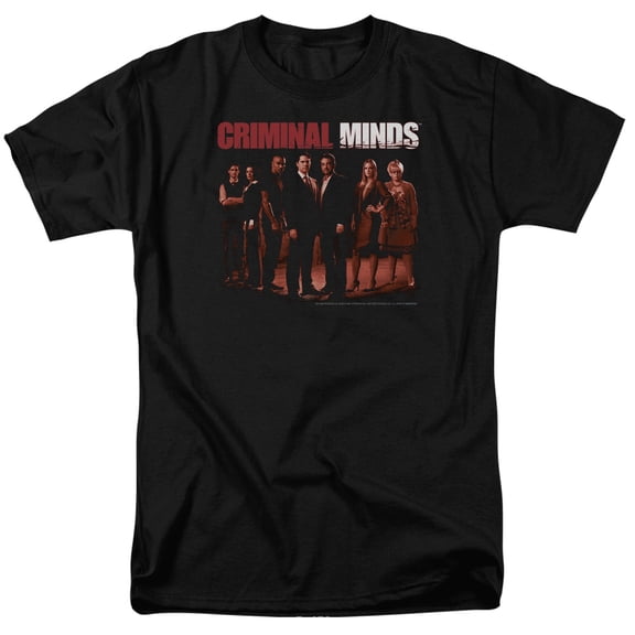 trevco men's criminal minds short sleeve t-shirt, crew black, x-large