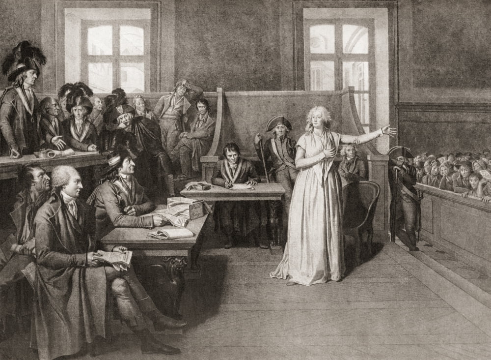 The trial of Marie-Antoinette before the French Revolutionary Tribunal 14th October 1793 Marie Antoinette 1755 Canvas Art - Ken Welsh Design Pics (34 x 24)