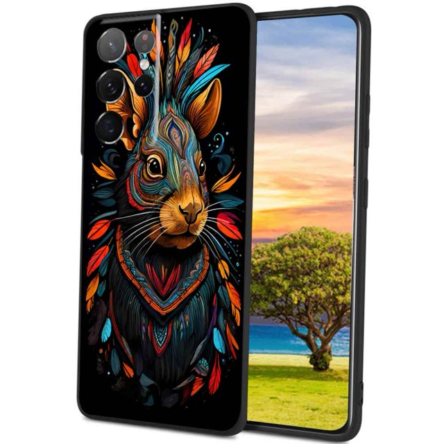 tribal-Central-American-Agouti-with-feathers-107 phone case for Samsung ...