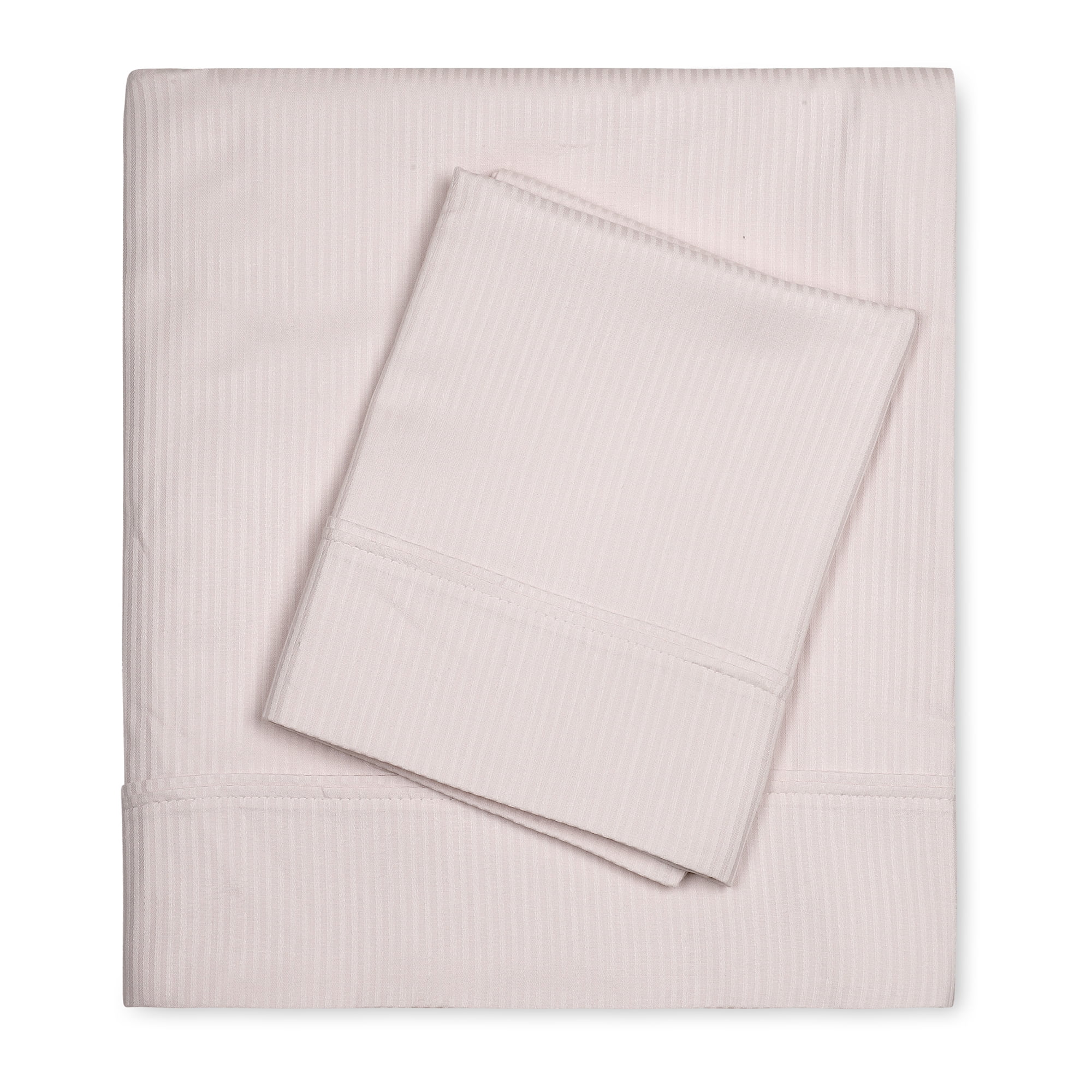 trident twin sheet set- 300tc- 100% cotton, sateen weave, 16.5 inch deep pocket, luxury hotel bedding sheet set, oeko-tex certified, 3 piece, trivana collection (pink tint)