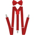 thumbnail image 1 of trilece Mens Bow Tie and Suspenders Set - Adjustable Wedding Tuxedo Formal Dress Suspenders for Men and Bowtie Strong Clips, 1 of 1