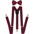thumbnail image 1 of trilece Mens Bow Tie and Suspenders Set - Adjustable Wedding Tuxedo Formal Dress Suspenders for Men and Bowtie Strong Clips, 1 of 1