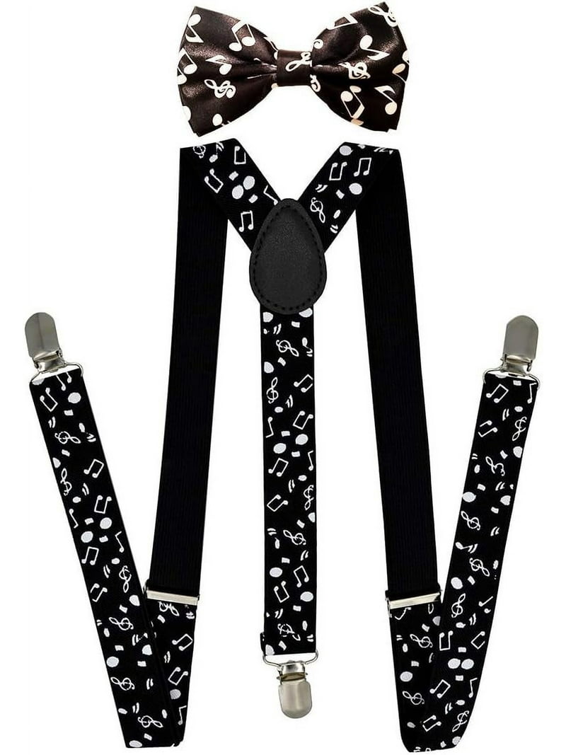 trilece Mens Bow Tie and Suspenders Set - Adjustable Wedding Tuxedo Formal  Dress Suspenders for Men and Bowtie Strong Clips - Walmart.com, image size:800x1067
