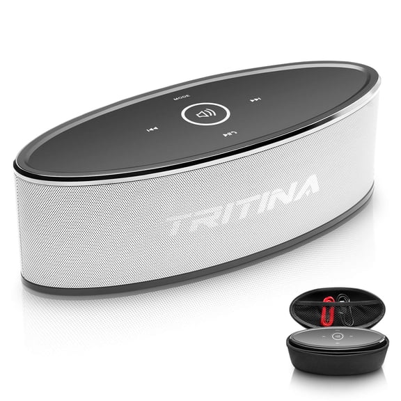 tritina wireless speaker stereo hd sound, touch control with fashion light, bluetooth speaker built-in mic handsfree phone calling, tf card slot & aux cable